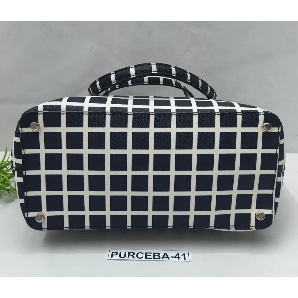 Kate Spade Dally Laurel Way Black White Double Handle Zipper Tote Bag